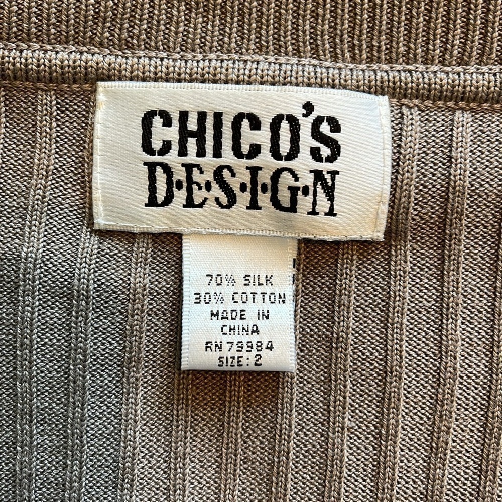 Chico's Ribbed Zip-Up Cardigan - Picture 5 of 8